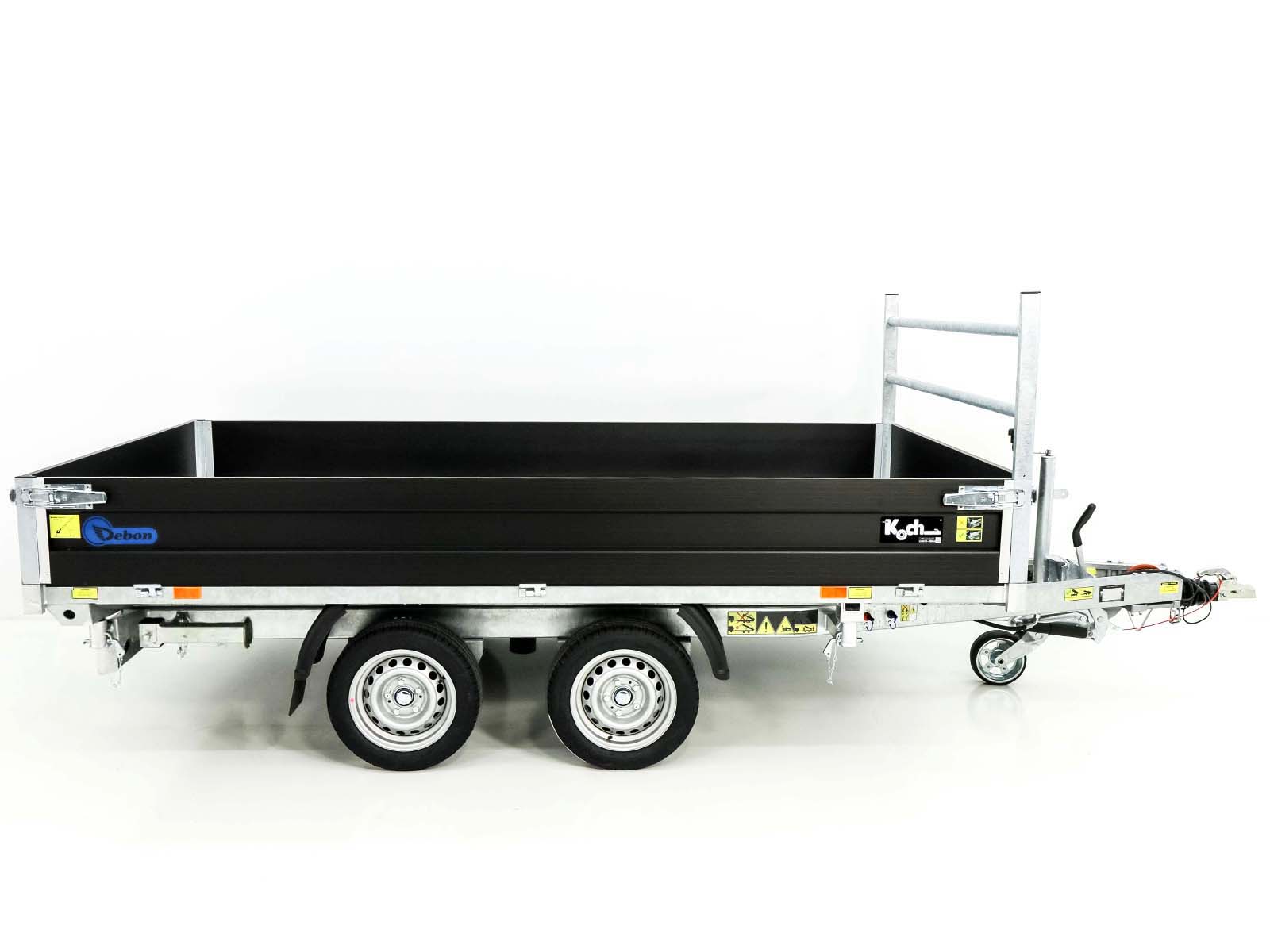 Debon Dreiseitenkipper 180×324 3,5t | Black Edition | Rampen | Stützen-Neu – Bild 2