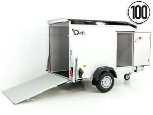Debon Kofferanhänger Roadster Alu 255 125x255cm H:156cm | Schwarz-Neu