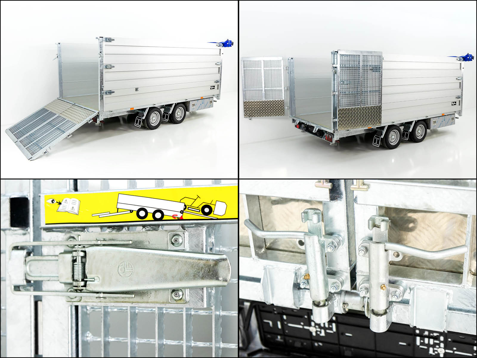 Twintrailer Multi-Heckkipper TT35-35 3,5t | 192x352x140cm | Tandem-Neu – Bild 4