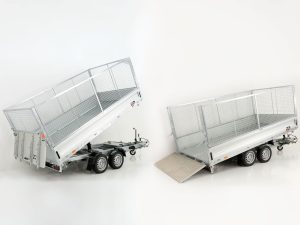 Vezeko Multidreiseitenkipper VMDK35.4 | 210x400cm 3,5t | Ladefläche kippbar | Gitteraufsatz-Neu